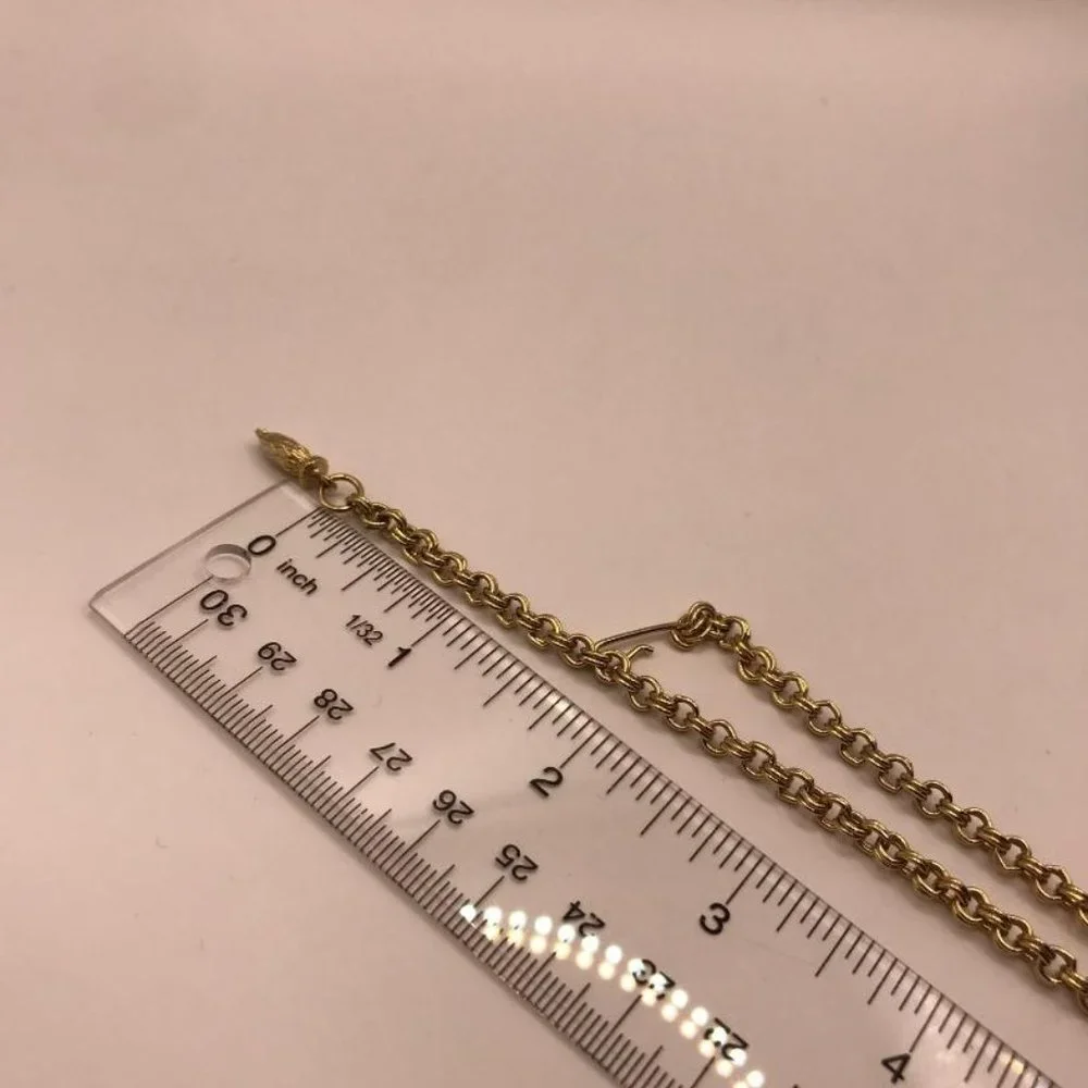 Gold-Tone & Thermoset Pearlescent Crescent Moon Necklace - Picture 8 of 9